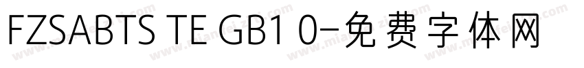 FZSABTS TE GB1 0字体转换